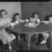 Children at table, Los Angeles, circa 1935