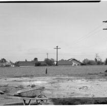 Henry H. Clock residence, yard area before landscaping, Long Beach, 1933