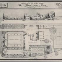 Garden plan for the W. R. Dunsmore residence, Los Angeles, 1924