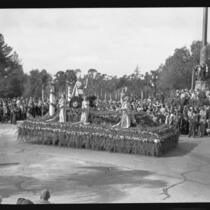 Olympic games theme float in the Tournament of Roses Parade, Pasadena, 1932