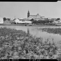 Water in a field outside the city of Los Palacios y Villafranca, Spain, 1929