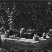 Austin Pierpont Garden, view of a fountain, Ojai, 1932