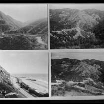 Views of Las Flores Canyon and the coast near the canyon entrance, Malibu, circa 1912