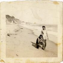 Great grandfather and great grandmother Lucy at the beach