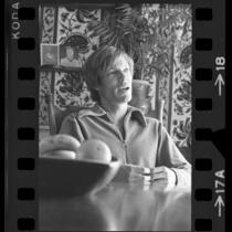 Actor Richard Chamberlain, seated half length portrait, 1972