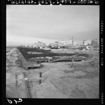 Construction of Long Beach Naval Shipyard buildings in Long Beach, Calif., 1959