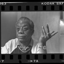 Writer James Baldwin, portrait, 1985