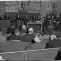 Meeting of a legislative committee appointed to investigate the practices and policies of the S.R.A. held in the State Building, Los Angeles, March 5, 1940