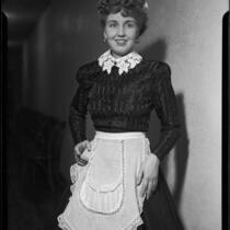 Cast member in costume as Annina, the maid, La Traviata, Hollywood or Pomona, 1949