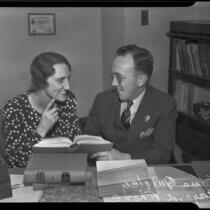 Bayard Rhone, deputy Attorney-General, and Edna Quigley on their wedding day, Los Angeles, 1935