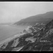 View of the Pacific Coast Highway, Pacific Palisades and Topanga, circa 1927