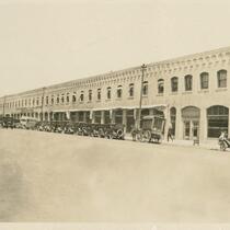 Automobiles parked in front of Arcade Post Office, Los Angeles, May 1, 1926