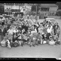 Underprivileged boys headed to St. Vincent de Paul Recreation Camp in Calif., 1949