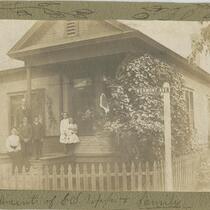 Family poses outside of Los Angeles home on Vermont st.