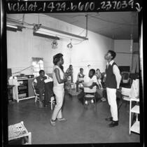 Drama class at Imperial Youth Workshop summer program in South Central Los Angeles, 1967