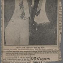 Photograph of newspaper article, 