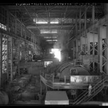 Interior of Kaiser Steel Mill in Fontana, Calif., circa 1949