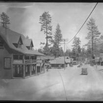 View down Village Drive, Big Bear City, circa 1910-1930