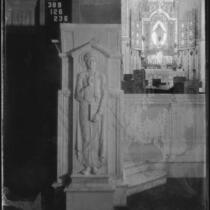 Relief sculpture of St. John by Salvatore Cartiano Scarpitta in St. John's Episcopal Church, Los Angeles, circa 1925-1939