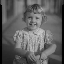Girl smiling, Los Angeles, circa 1935