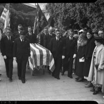 Funeral procession for longshoreman Norman "Big Bill" Gregg, San Pedro, 1937