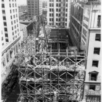 Tower Theatre, Los Angeles, Construction, view from above 5/9/27