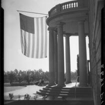 Wadsworth Hospital, entrance portico, National Home for Disabled Volunteer Soldiers, Pacific Branch, Los Angeles, circa 1928
