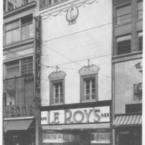 Le Roy's Store, remodeled street elevation