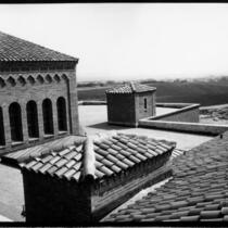 Library (Powell Library) roof view looking south, 1928