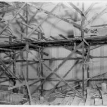 Tower Theatre, Los Angeles, Construction interior, showing scaffolding at balcony 7/16/27