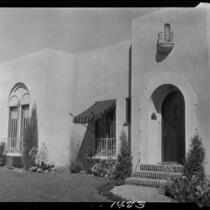 Adelbert and Clara Bartlett residence, facade, Santa Monica, 1928