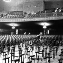 Royce Hall auditorium seat installation, c.1929