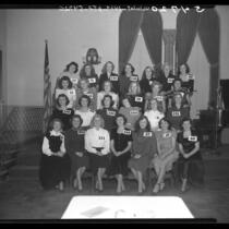 26 contestants for Queen of Tournament of Roses in Pasadena, Calif., 1948