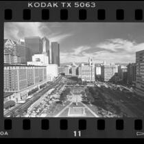 Pershing Square and surrounding buildings, Los Angeles, Calif., 1986