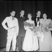 Cast members of opera La Boheme, Santa Monica, 1955