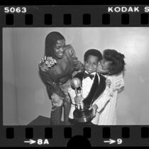 Actors Gary Coleman, Danielle Spencer and Kim Fields at the NAACP Image Awards in Los Angeles, Calif., 1980