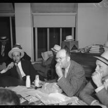 Deputy District Attorney Eugene Williams discussing the Albert Dyer triple murder case, Los Angeles, 1937