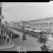 Looking north on Third Street from Broadway St., Santa Monica, 1928