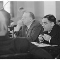 Mayor of New York City, Fiorello La Guardia, presides over the Pacific coast's United States Conference of Mayors.  May 15, 1937.