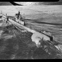 Naval ship USS 0-8 Submarine, rephotographed, 1951