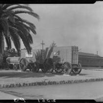 20 Mule Team borax wagons, Pasadena, [1920-1939?]