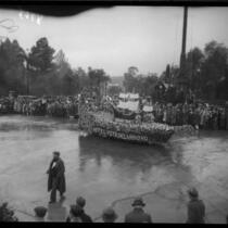 "Treasure Ship" float in the Tournament of Roses Parade, Pasadena, 1934