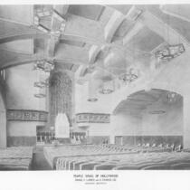 Temple Israel, Hollywood, interior, rendering