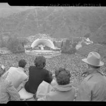 Looking down from the hillsides at the Hollywood Bowl Easter sunrise services, 1948