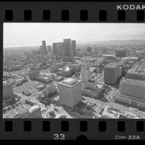 Aerial view of downtown Los Angeles, Calif., 1986