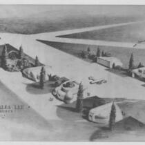 Airplane Club, photograph of rendering