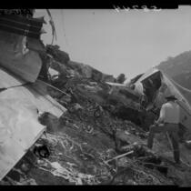Passenger cabin of crashed Standard Airlines C-46, 1949.