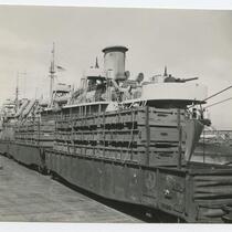 Ship docked, San Pedro Harbor, February 23, 1945