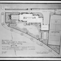 Preliminary plan, Mrs. Margaret C. Proctor residence, Los Angeles, 1924