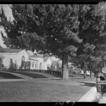 View towards Spanish style houses, Santa Monica, 1928